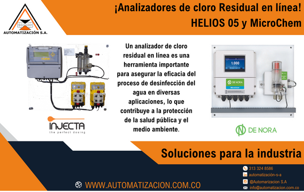 Encuentra varias opciones de Analizadores de cloro residual en línea