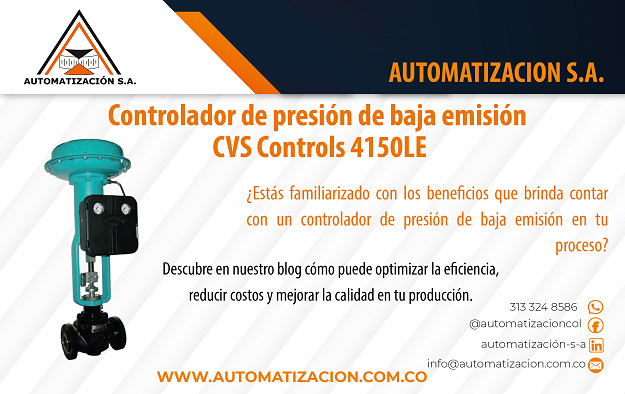 Controlador de presión de baja emisión
