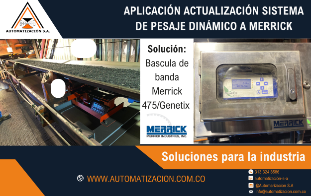 Aplicación Actualización sistema de pesaje dinámico a Merrick