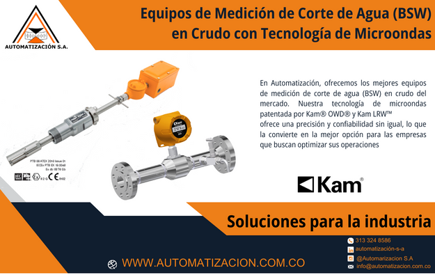 Equipos de medicion de corte de agua (BSW) en crudo con tecnologia de microondas