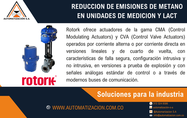 ROTORK REDUCCION DE EMISIONES DE METANO EN UNIDADES DE MEDICION Y LACT