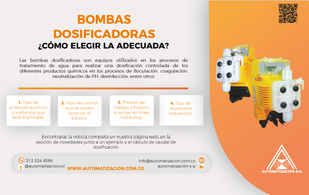 ¿Cómo elegir una bomba dosificadora?