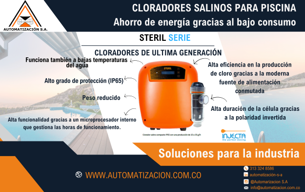 CLORADORES SALINOS PARA PISCINA DE INJECTA