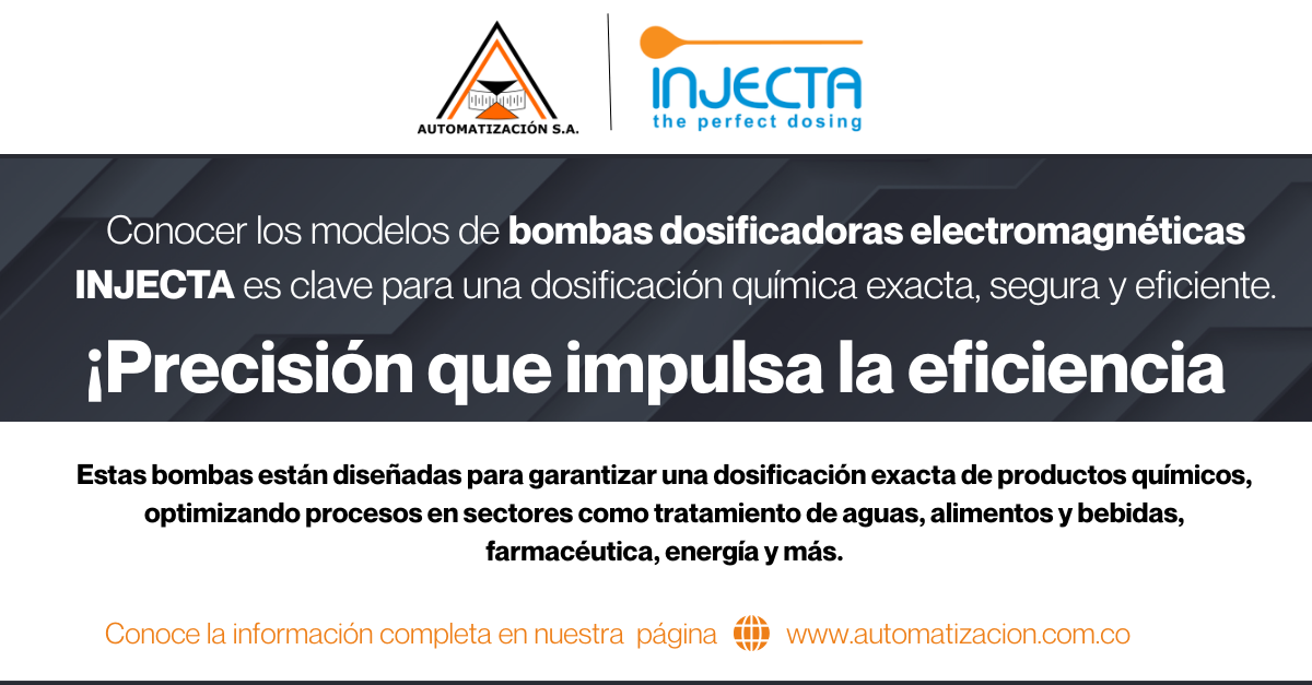 Bombas dosificadoras electromagnéticas INJECTA ¡Precisión que impulsa la eficiencia industrial!